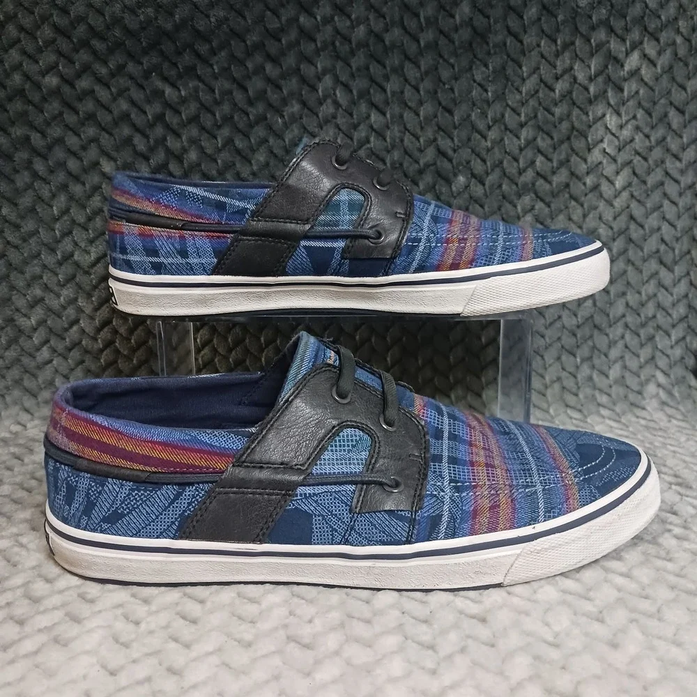 Tommy Bahama x Pendleton Men's Slip-On Boat Shoes Blue Plaid Size 10.5D